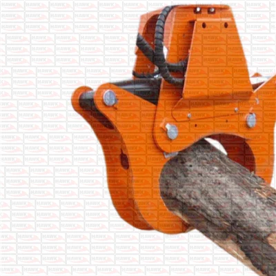 Accesoriu montat pe excavator Cracker pentru bușteni